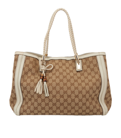 GG Bella Tote, Canvas, Beige, 520981, DB, 2*